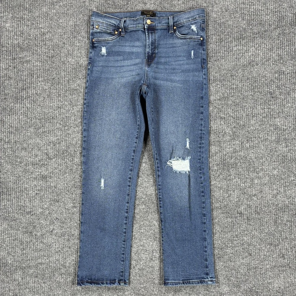 Rachel Rachel Roy Jeans Womens Size 10 Blue Distressed Skinny Stretch Denim